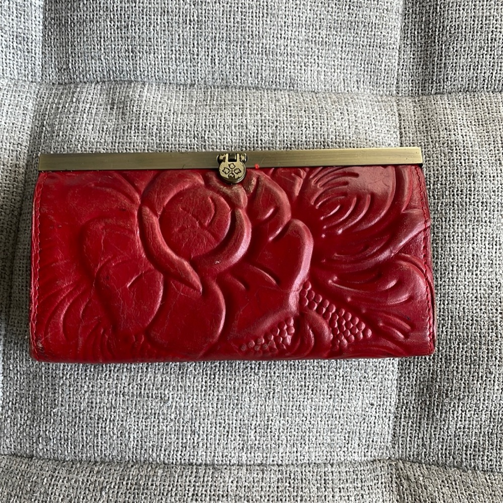 Patricia Nash red leather wallet